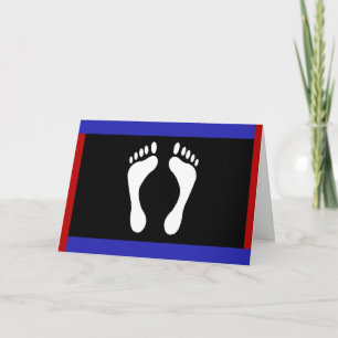 Tarjeta Bandera de Orgullo del Pie (Huella)
