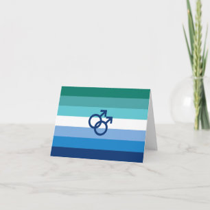 Tarjeta Bandera de orgullo gay masculino MLM