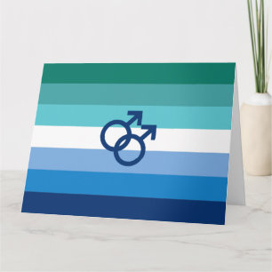 Tarjeta Bandera de orgullo gay masculino MLM