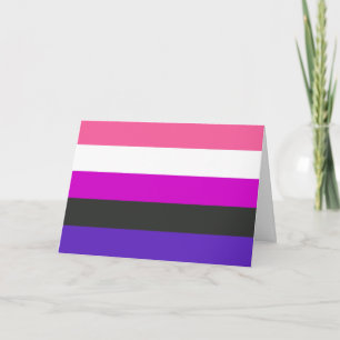 Tarjeta Bandera de orgullo genderfluid