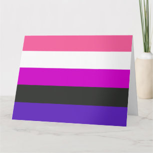Tarjeta Bandera de orgullo genderfluid