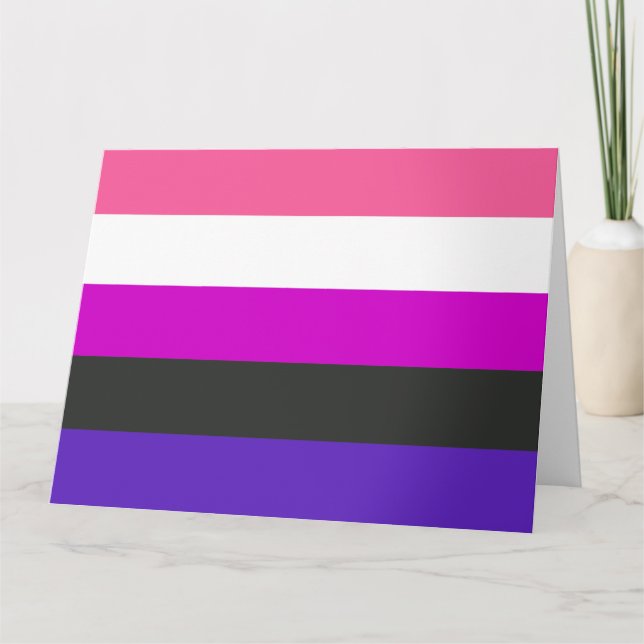 Tarjeta Bandera de orgullo genderfluid (Anverso)