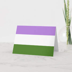 Tarjeta Bandera de orgullo genderqueer