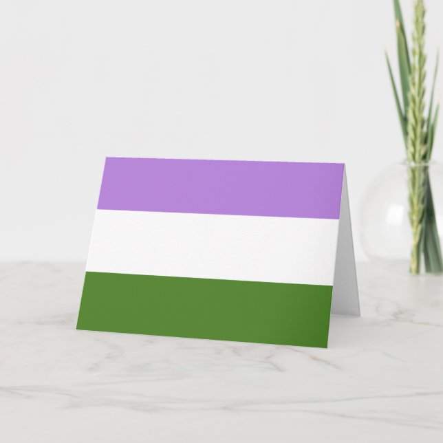 Tarjeta Bandera de orgullo genderqueer (Anverso)