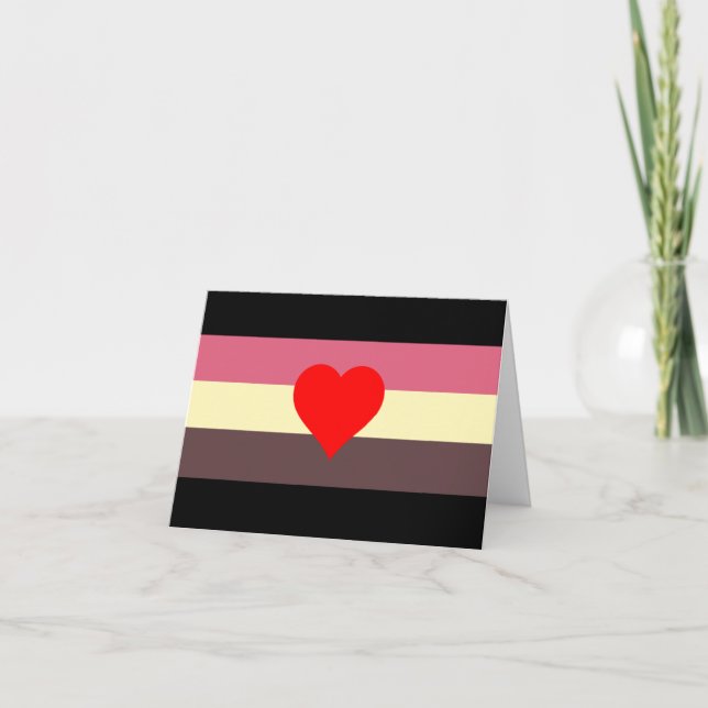Tarjeta Bandera de Orgullo Gordo (Anverso)