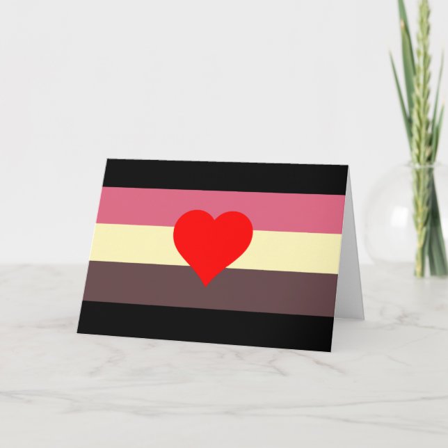 Tarjeta Bandera de Orgullo Gordo (Anverso)