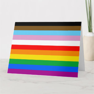 TARJETA BANDERA DE ORGULLO INCLUSIVA PARA LGBTQ+