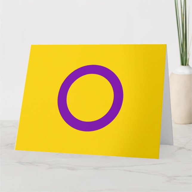 Tarjeta Bandera de orgullo intersexual (Anverso)