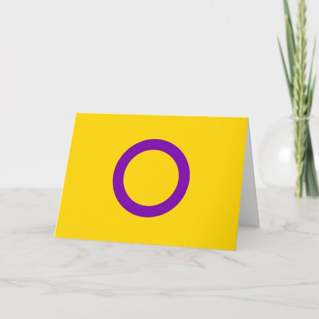 Tarjeta Bandera de orgullo intersexual (Anverso)