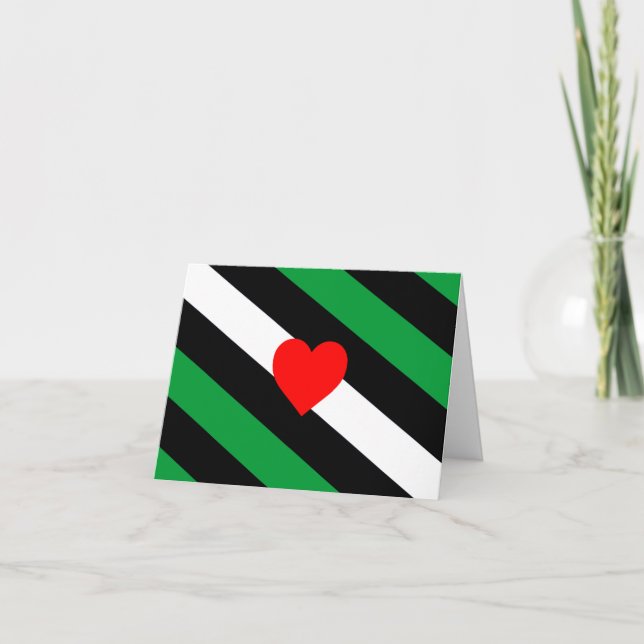 Tarjeta Bandera de Orgullo Leather Boi (Anverso)