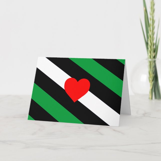 Tarjeta Bandera de Orgullo Leather Boi (Anverso)