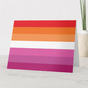 Tarjeta Bandera de Orgullo Lesbiano