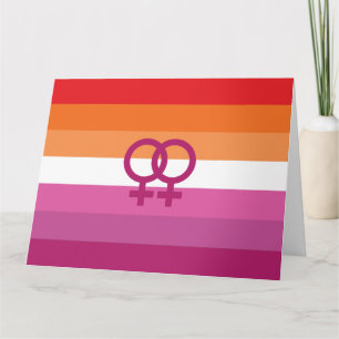 Tarjeta Bandera de orgullo lésbico WLW