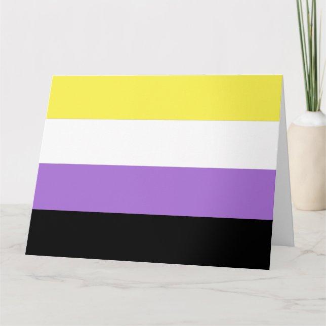 Tarjeta Bandera de Orgullo No Binario (Anverso)