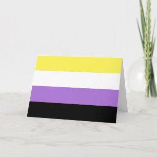 Tarjeta Bandera de Orgullo No Binario