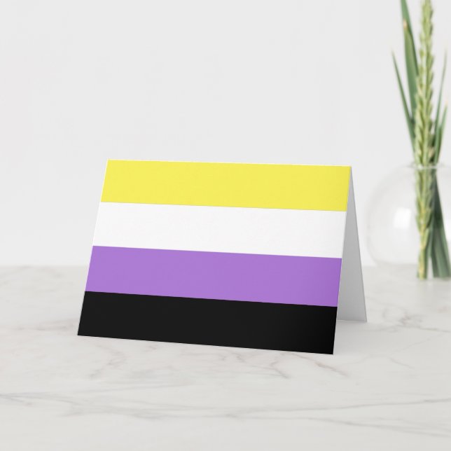 Tarjeta Bandera de Orgullo No Binario (Anverso)