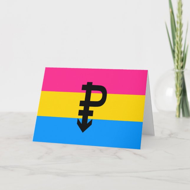 Tarjeta Bandera de Orgullo Pansexual (Anverso)