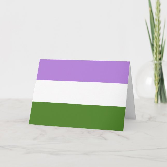 Tarjeta Bandera de Orgullo Queer (Anverso)