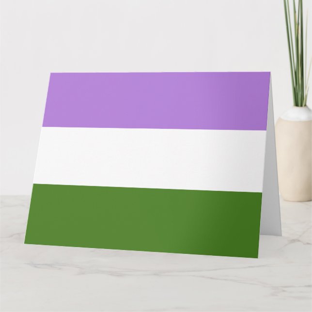 Tarjeta Bandera de Orgullo Queer (Anverso)