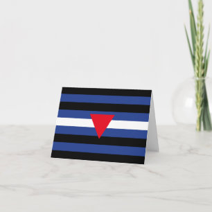 Tarjeta Bandera de orgullo queer de cuero