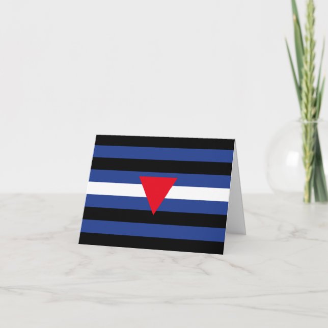 Tarjeta Bandera de orgullo queer de cuero (Anverso)
