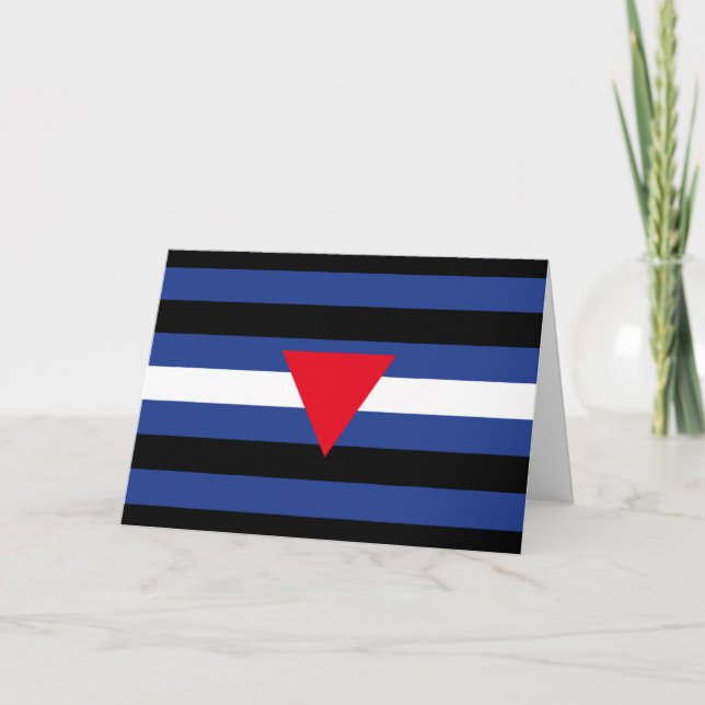 Tarjeta Bandera de orgullo queer de cuero (Anverso)