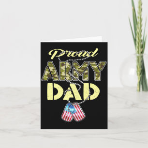 Tarjeta Bandera de orgulloso padre del ejército Camuflaje