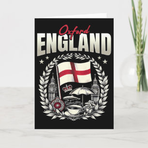 Tarjeta Bandera de Oxford Inglaterra Recuerdo de vacacione