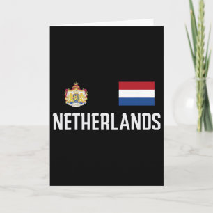 Tarjeta Bandera de Países Bajos Fútbol Fútbol Fanático Hom