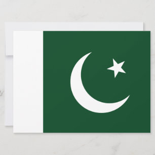 Tarjeta Bandera de Pakistán