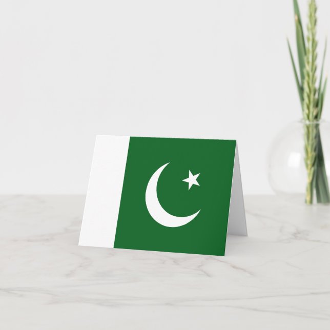 Tarjeta Bandera de Pakistán Notecard (Anverso)