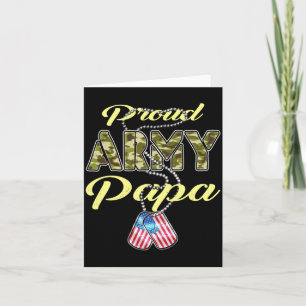 Tarjeta Bandera de Papá del Ejército Orgulloso Camuflaje E