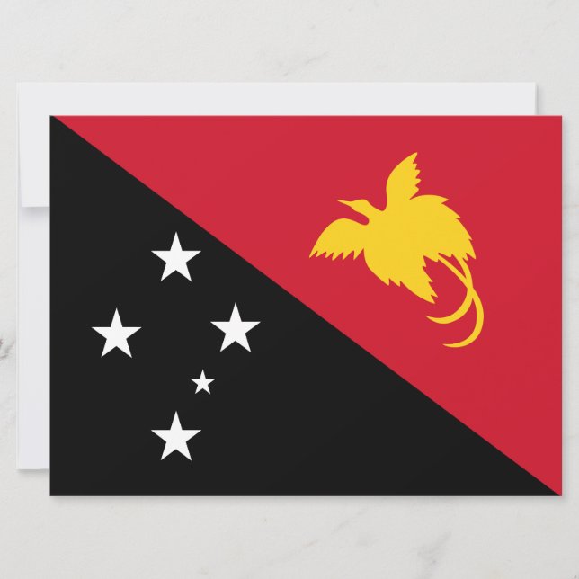 Tarjeta Bandera de Papúa Nueva Guinea (Anverso)