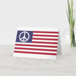 Tarjeta Bandera de Paz de Estados Unidos