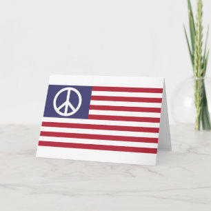 Tarjeta Bandera de Paz de Estados Unidos