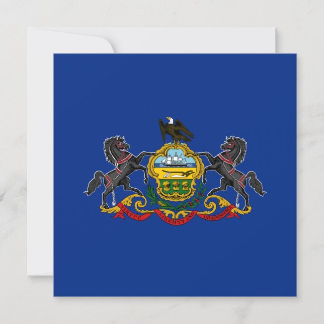 Tarjeta Bandera de Pensilvania (Anverso)