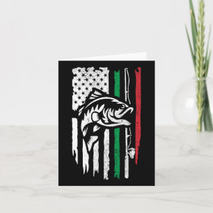Tarjeta Bandera De Pesca Italiana Estadounidense B Para El