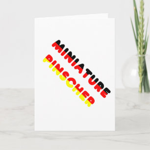 Tarjeta Bandera de Pinscher Miniatura en Nombre