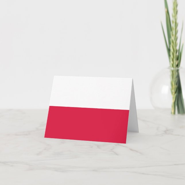 Tarjeta Bandera de Polonia (polaca) (Anverso)