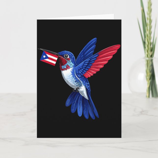 Tarjeta Bandera de Puerto Rico Boricua Bandera Puertorriqu (Anverso)