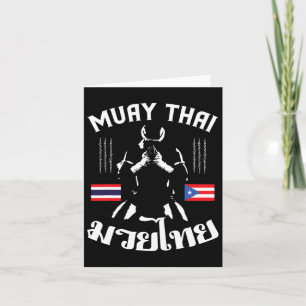 Tarjeta Bandera de Puerto Rico Muay Thai Boxin tailandés