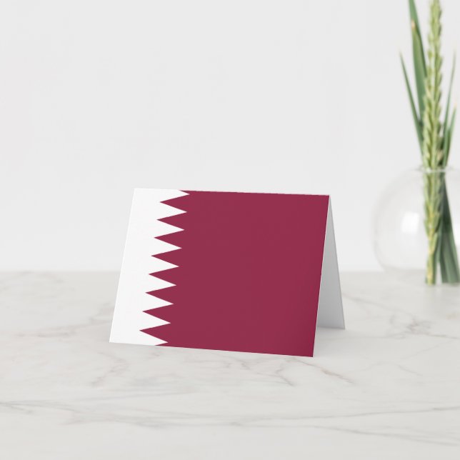 Tarjeta Bandera de Qatar (Anverso)