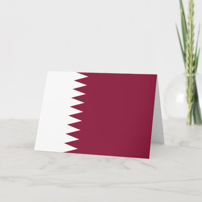 Tarjeta Bandera de Qatar (Anverso)