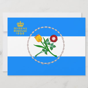 Tarjeta Bandera de Queens (municipio de Nueva York)