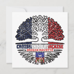 Tarjeta Bandera de raíces de árboles de Mayotte Maorais