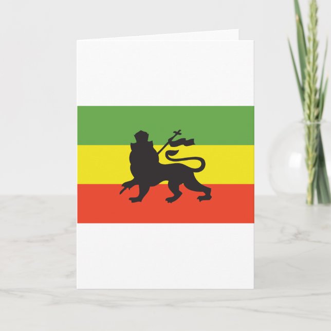 Tarjeta Bandera de Rastafarian (Anverso)