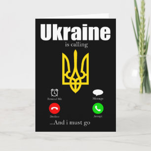 Tarjeta Bandera de regalo de Ucrania Ukraini Kiev ucranian