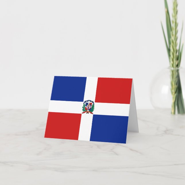 Tarjeta Bandera de República Dominicana Notecard (Anverso)