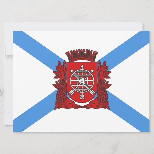 Tarjeta Bandera de Río de Janeiro (Brasil) (Anverso)