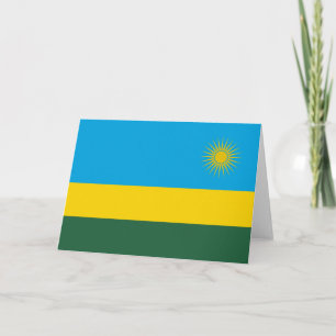 Tarjeta Bandera de Ruanda (Ruanda) (país africano)